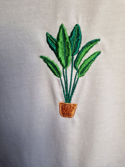 Embroidered Houseplant T-shirt