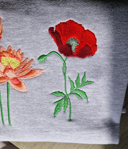 Unique Personalised Gift | Birth Month Flowers | Flowers | Personalised | Sweatshirt | Jumper | Gift | Hobby | Mother’s Day | XS - 6XL