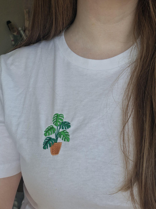 Embroidered Houseplant T-shirt