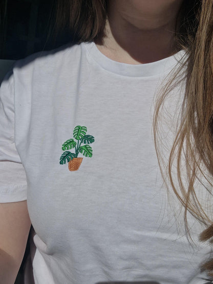Embroidered Houseplant T-shirt | Pick Your Own Plant