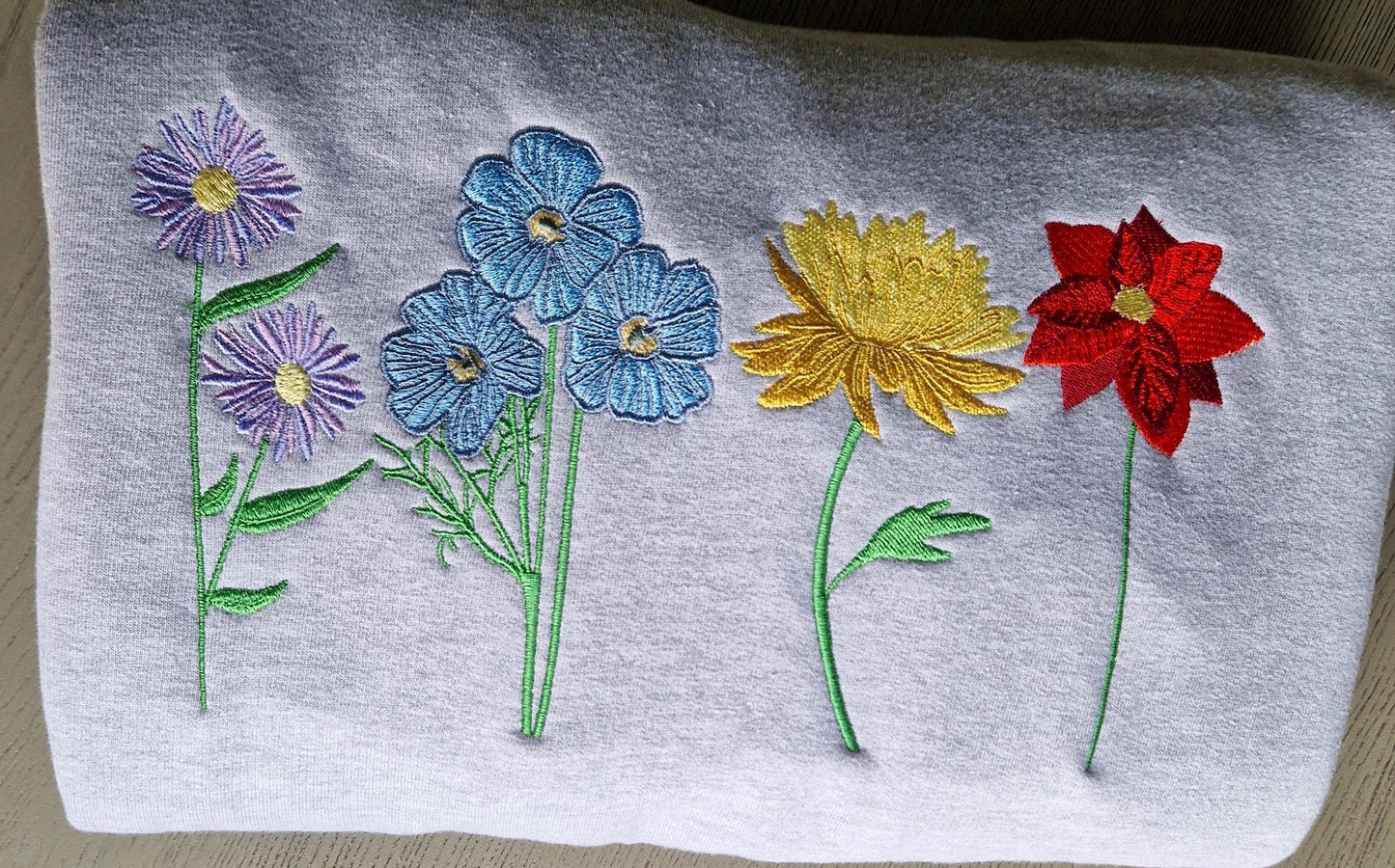 Unique Personalised Gift | Birth Month Flowers | Flowers | Personalised | Sweatshirt | Jumper | Gift | Hobby | Mother’s Day | XS - 6XL