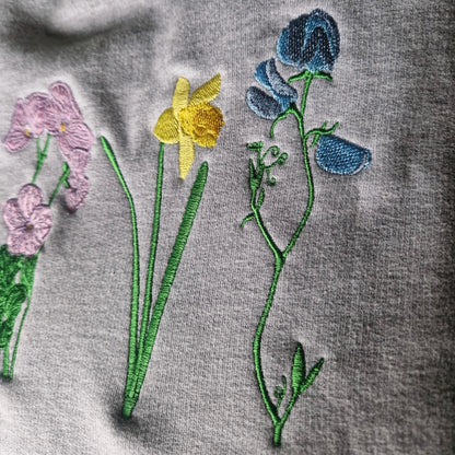 Unique Personalised Gift | Birth Month Flowers | Flowers | Personalised | Sweatshirt | Jumper | Gift | Hobby | Mother’s Day | XS - 6XL