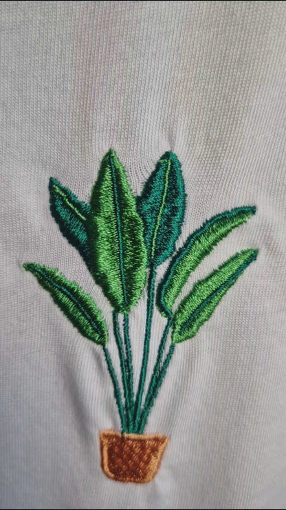 Embroidered Houseplant T-shirt