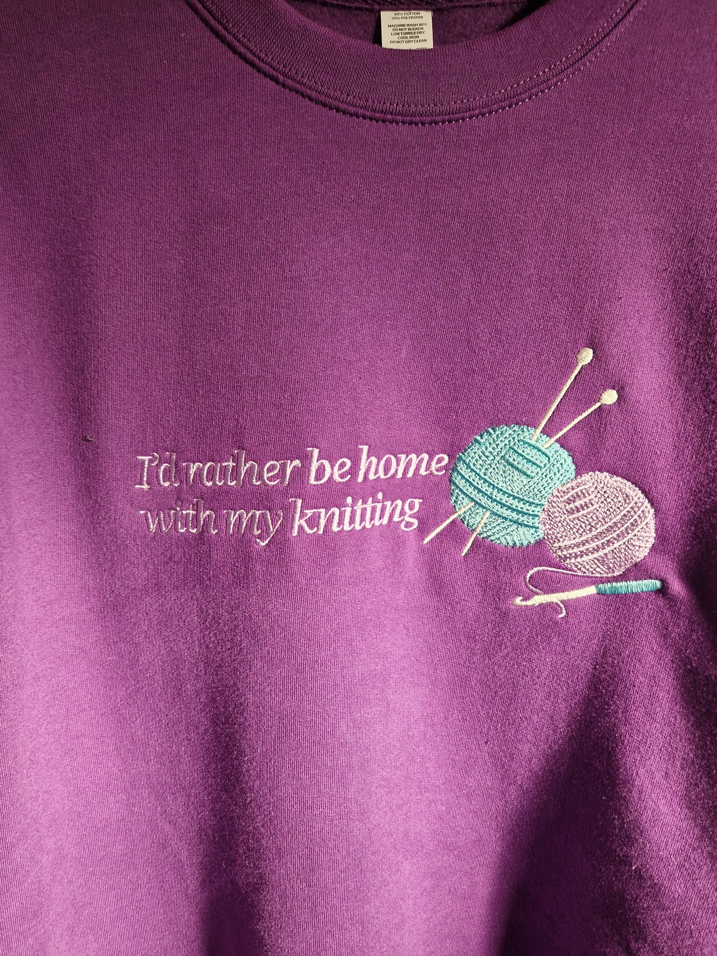 I'd rather be home with my knitting Sweatshirt