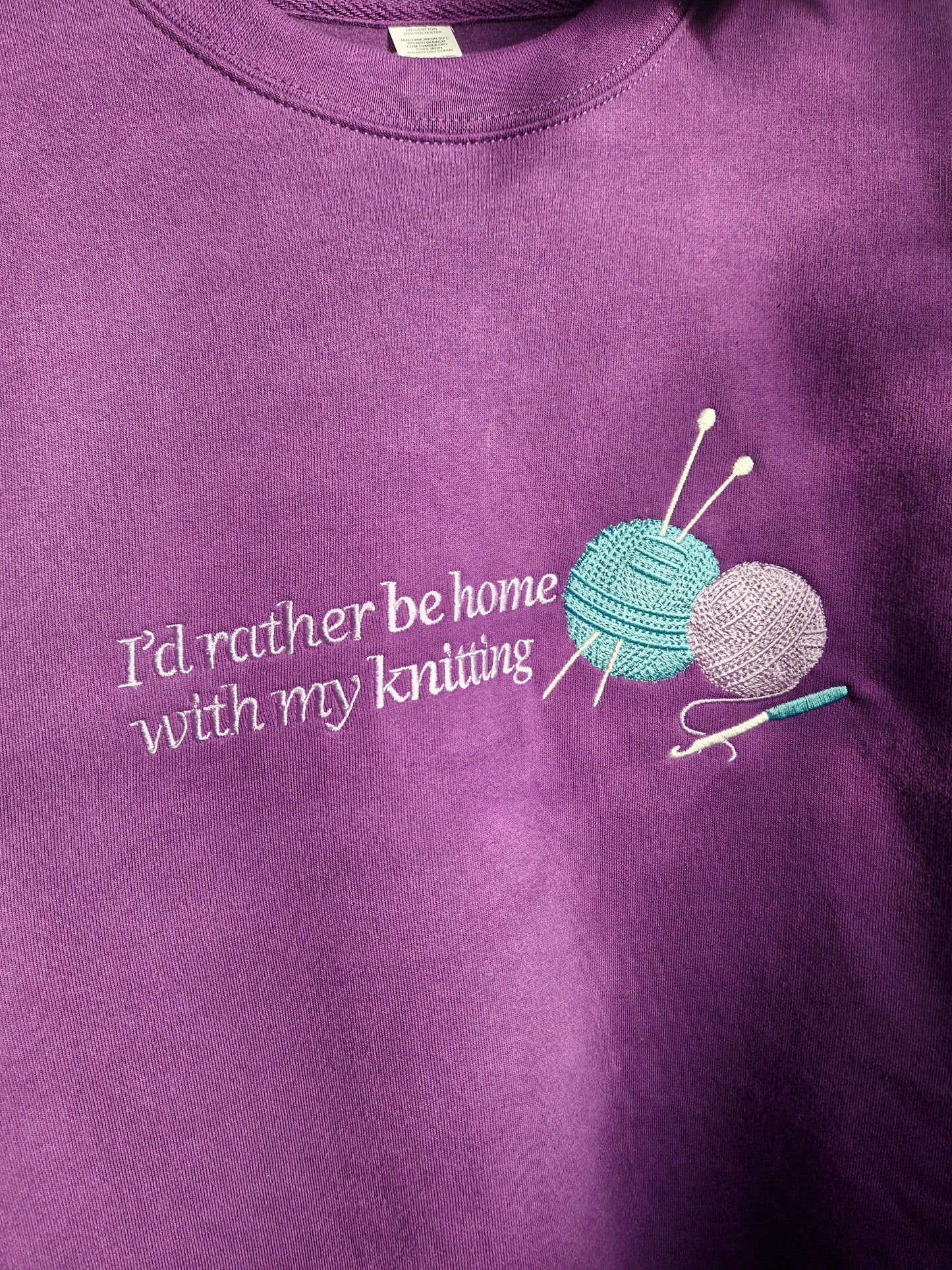 I'd rather be home with my knitting Sweatshirt