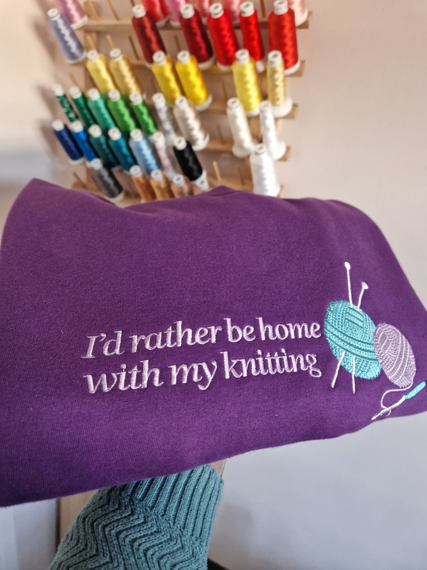 I'd rather be home with my knitting Sweatshirt
